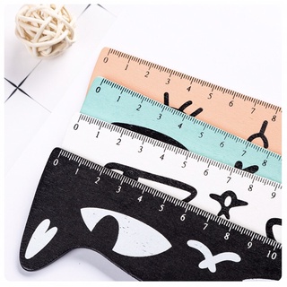 THƯỚC KẺ MẶT MÈO GỖ 15cm