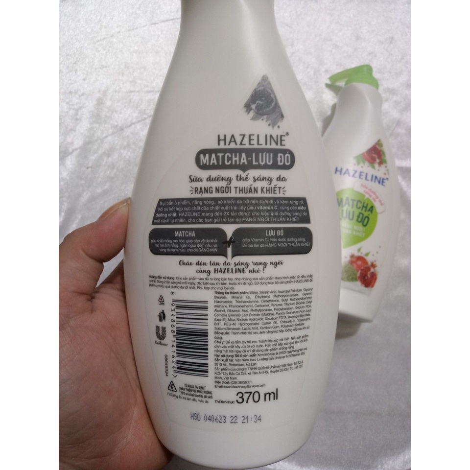 SỮA DƯỠNG THỂ HAZALINE GIÚP TRẮNG DA ,GIỮ ẨM 370g