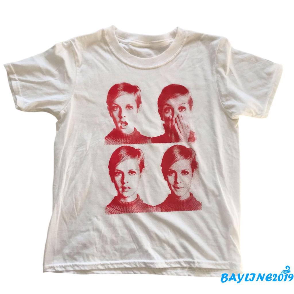 Áo Thun Tay Ngắn Cổ Tròn In Họa Tiết Chân Dung Cho Nữ