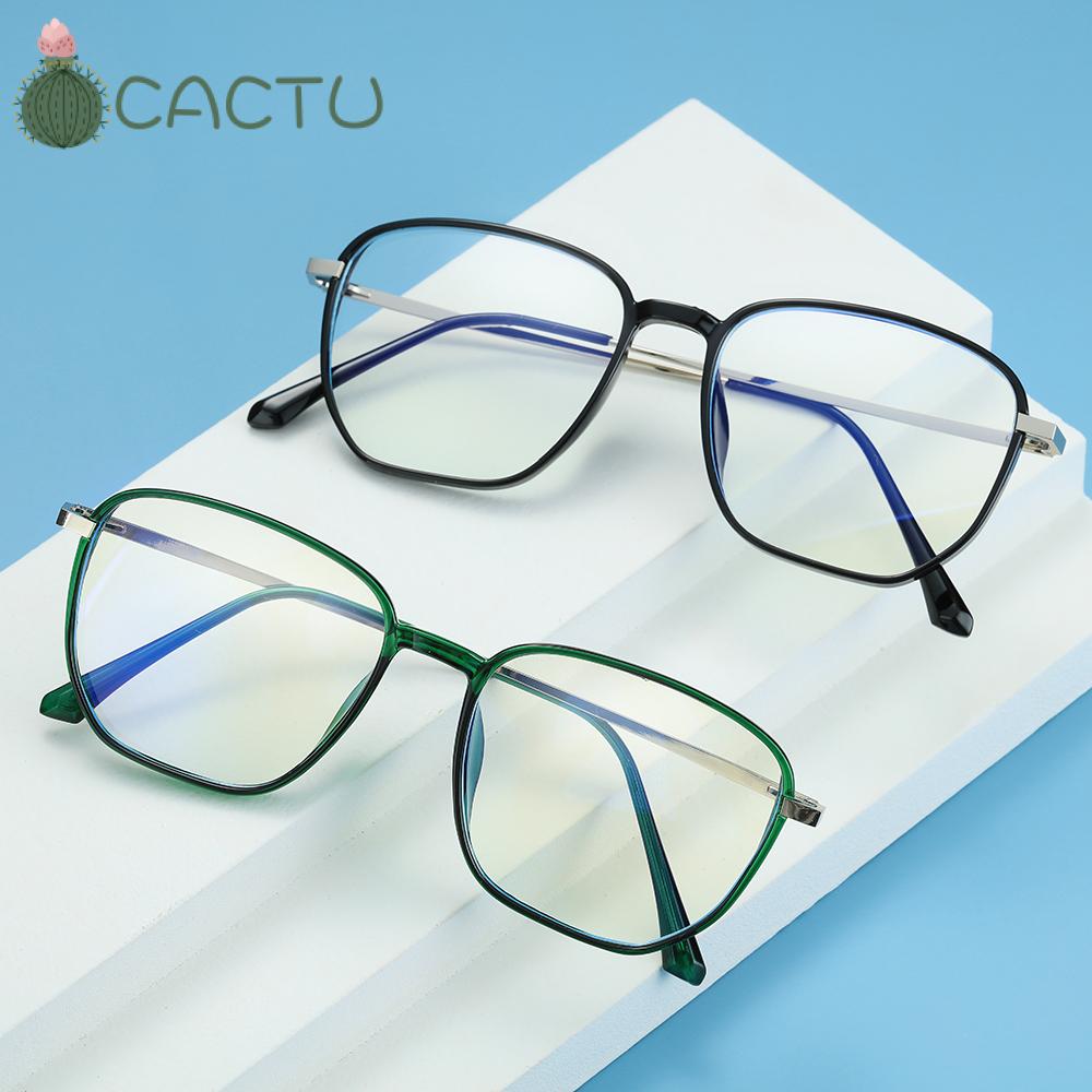 🌵CACTU🌵 Retro Office Computer Goggles Square Frame Gaming Eyeglasses Blue Light Blocking Glasses Vision Care Anti Eyestrain Unisex Radiation Protection...