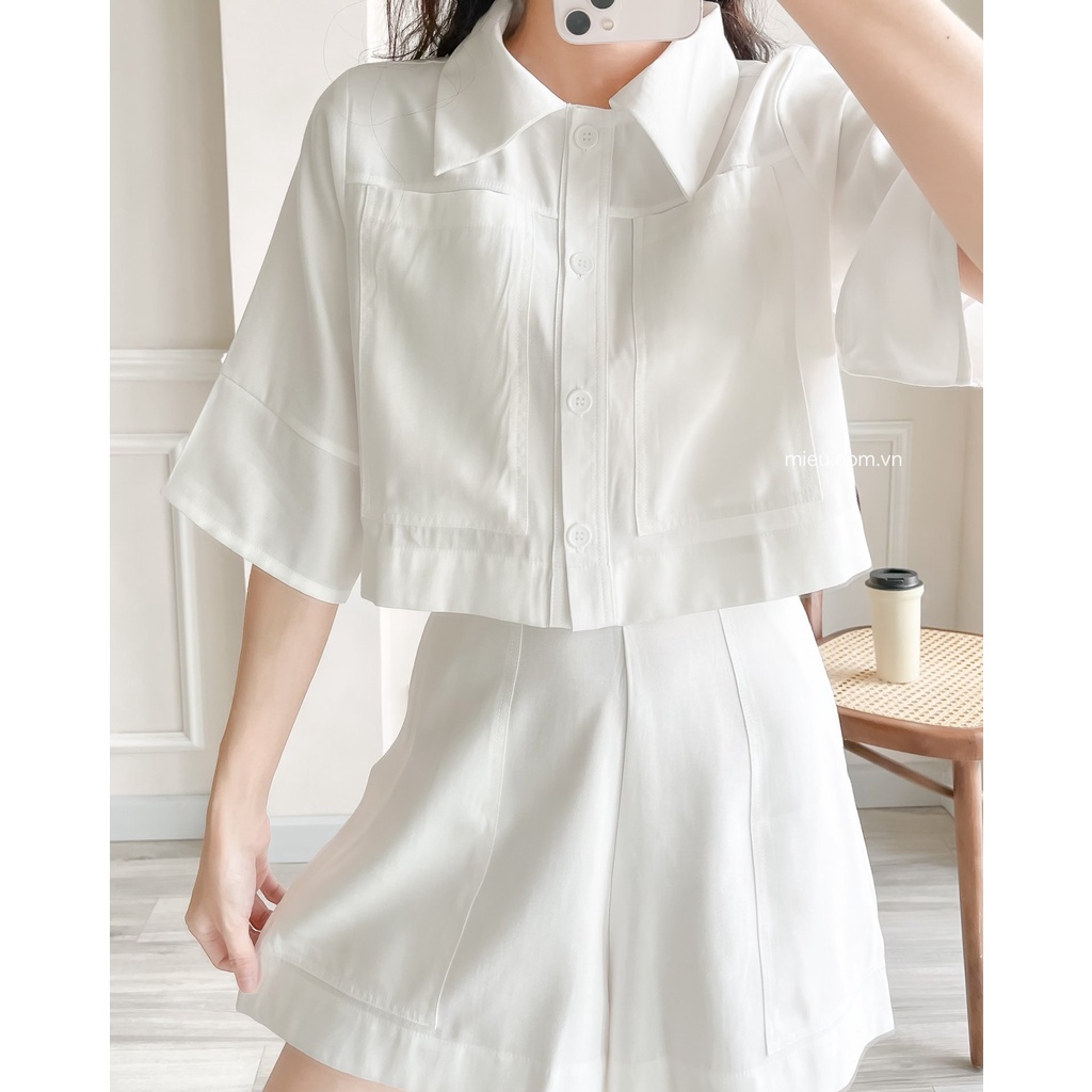 Set đồ trắng hinami Miều trẻ trung năng động Miều Est.2013