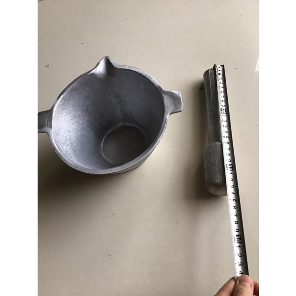 Bộ cối chày gang nguyên khối - bộ cối chày loại to