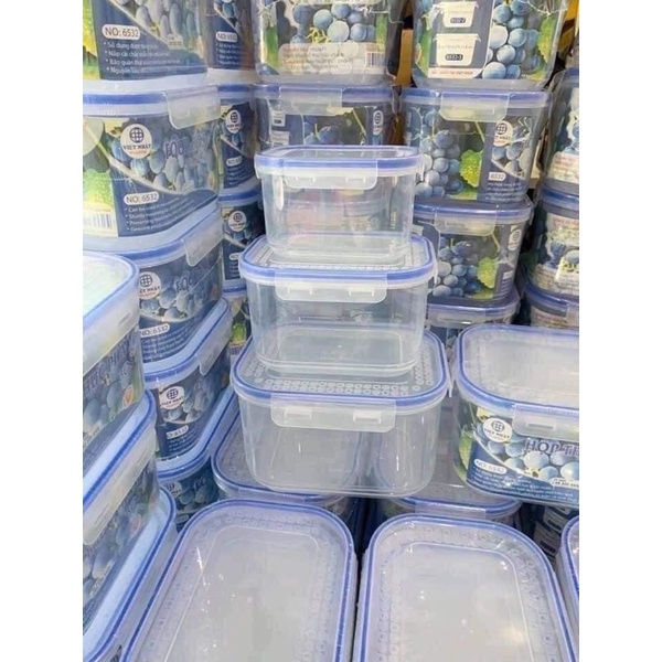 Sét 3 bộ hộp nhựa Việt Nhật nắp cài
