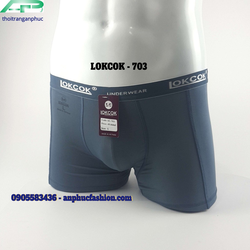 Quần lót nam Boxer thun lạnh LOKCOK 703 sịp đùi co giãn thoải mái thông thoáng