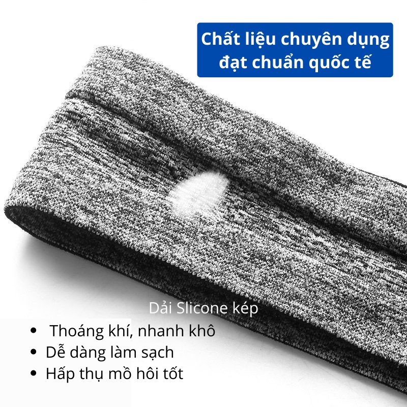 Băng Đô Thể Thao, Headband Nam Nữ Thấm Mồ Hôi Trán, Băng Đô Tập Yoga, Gym, Chạy Bộ Siêu Co Giãn