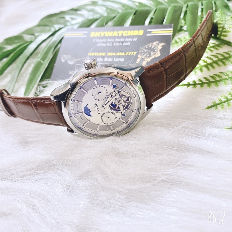 Đồng hồ cơ nam OMG máy cơ chính hãng,Dây da nâu sang trọng thời trang chống nước chống xước tuyệt đối,Bảo hành 100% | BigBuy360 - bigbuy360.vn