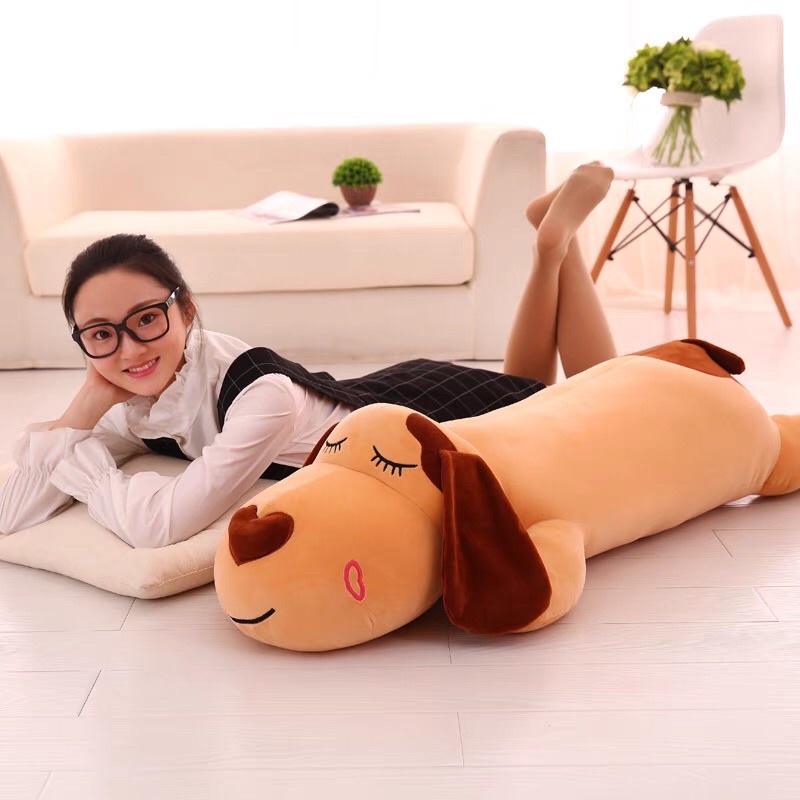 Gối ôm Gấu bông chó Husky chất liệu bông cao cấp đủ size 70cm, 90cm, 1m15cm