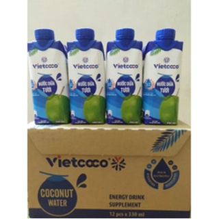 1 Thùng nước dừa tươi Vietcoco 330ml (12 Hộp)