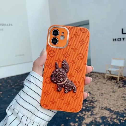 Ốp Điện Thoại - Ốp Lưng Iphone LV Bulldog, Ốp Lưng LV Mạ Viền Camera Từ 7Plus Đến 13Promax