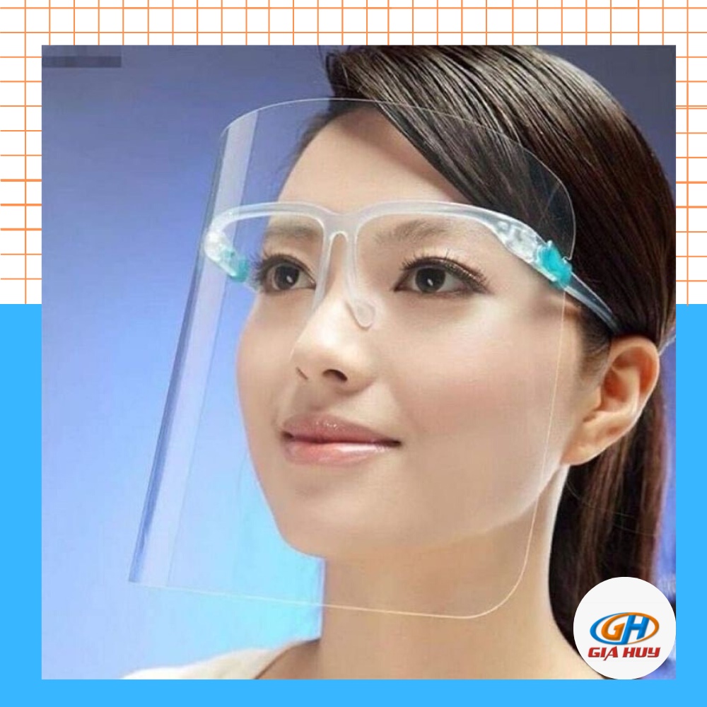 Face Shield Kính Chống Giọt Bắn Bảo Hộ Chống Dịch - Cả Bộ Gồm Kính Và Gọng Kính Như Hình (kính gọng)
