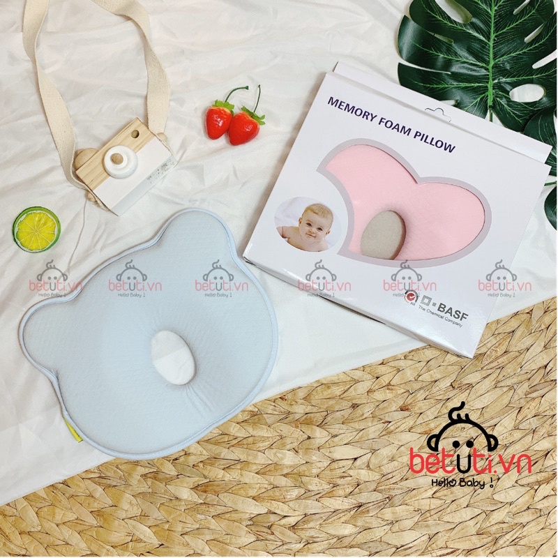 (Flash Sale) Gối cao su chống méo/bẹp đầu Mickey có lỗ thoáng cho bé sơ sinh -Amina