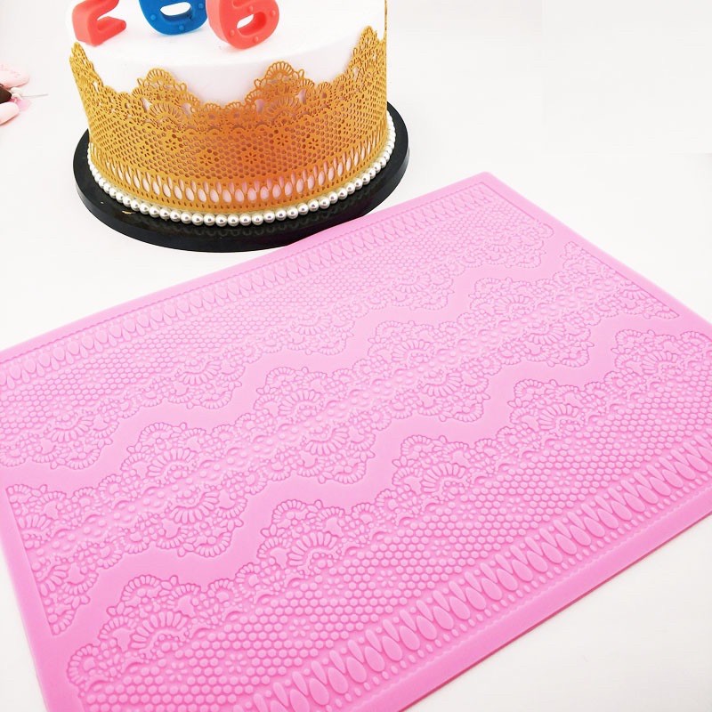 silicon làm ren, tạo hoa văn trang trí bánh