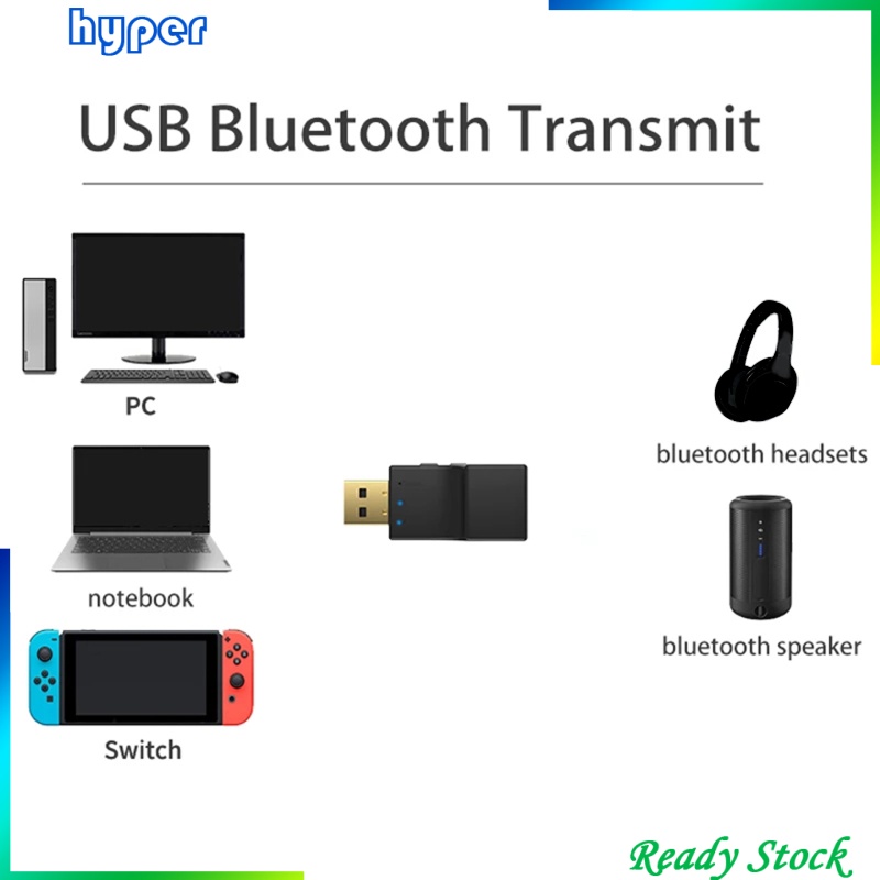 Bluetooth 5.0 USB Audio Transmitter Adapter for Switch TV Speakers Computer