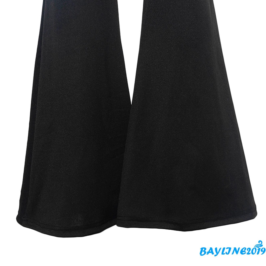 Quần Dài Ống Loe Lưng Cao Màu Sắc Thanh Lịch Dành Cho Nữ