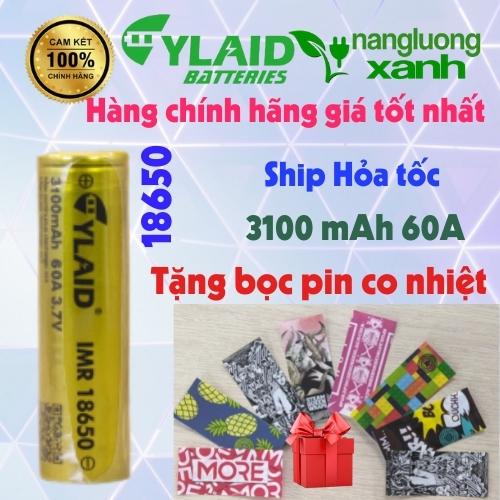Pin Cylaid Vàng 18650 Cell pin dung lượng cao pin sạc 💖 FREESHIP 💖 CHÍNH HÃNG 3100 mAh Xả Lớn 60A