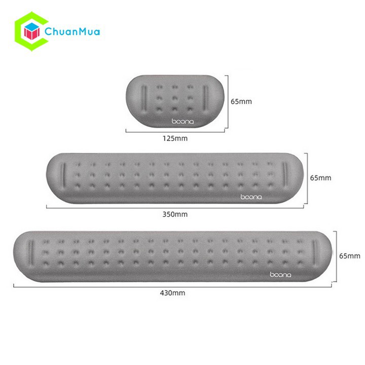 Thanh Kê Tay Gõ Bàn Phím Đệm Silicon Boona hỗ trợ chống mỏi cổ tay khi sử dụng máy tính lâu