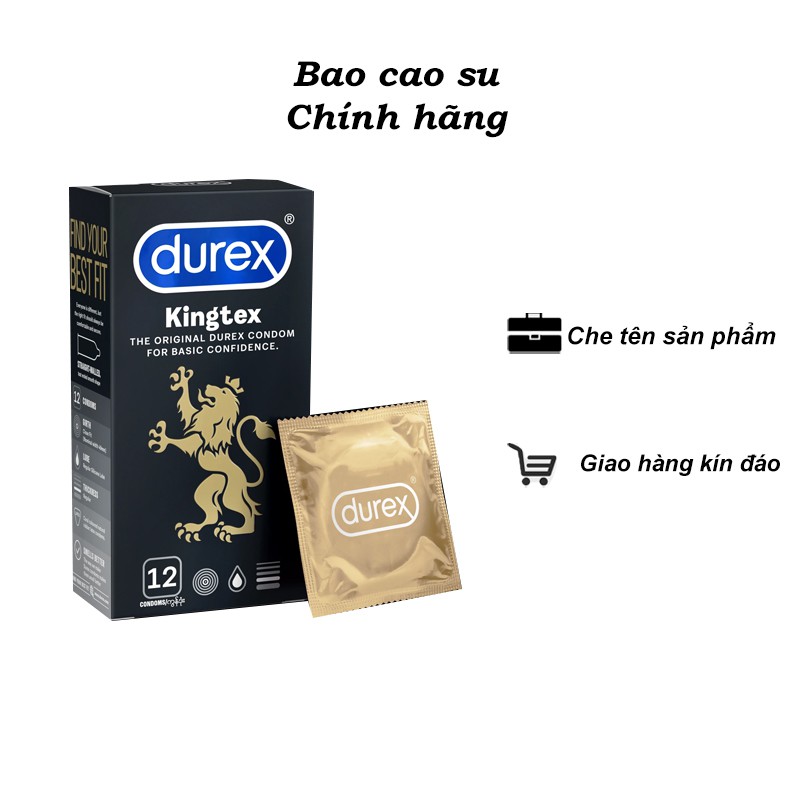 [GIÁ TỐT] Hộp 12 Bao cao su Durex size nhỏ vừa vặn 49mm