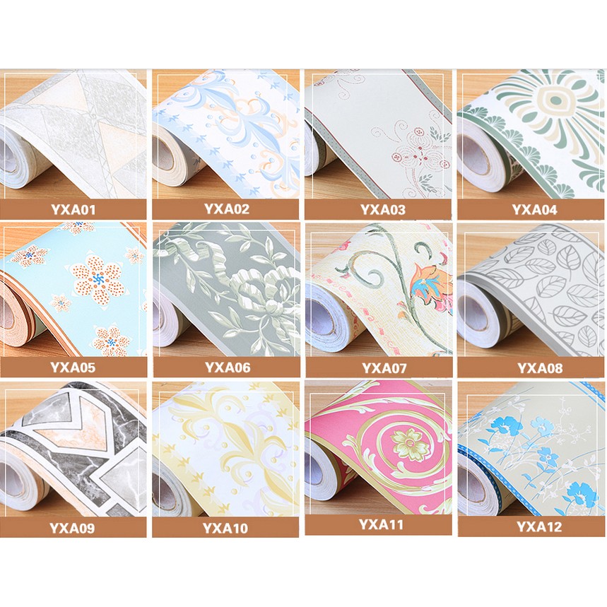 Len dán viền tường cuộn dài 10m x cao 10cm(nhiều mẫu) BST01