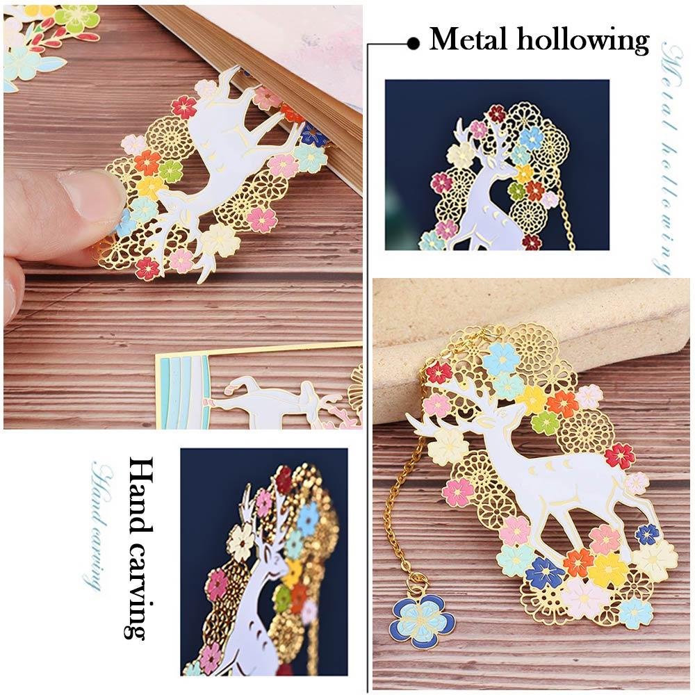 Bookmark Bằng Đồng Thau Phối Tua Rua Phong Cách Trung Hoa Cổ Điển