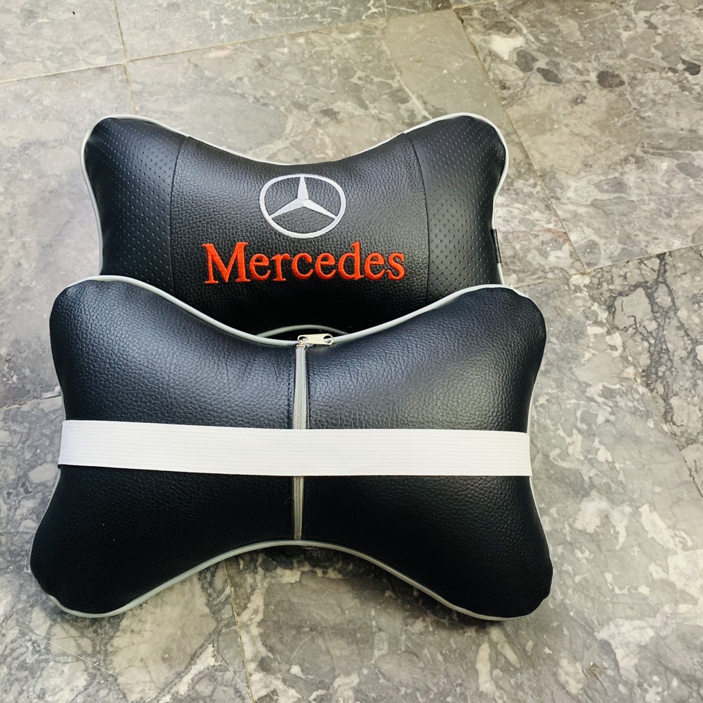 Gối Tựa Đầu Ô Tô Có Thêu Logo Cao Cấp, Chống Đau Mỏi Gáy theo hãng xe Toyota, Chevrolet, vv