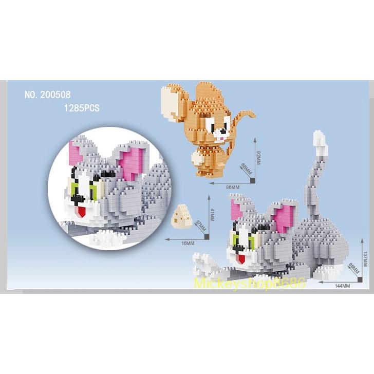 Bộ xếp hình Lego Tom và Jerry ( tom and jerry ) LP 200508 đồ chơi trẻ em nanoblock Đồ chơi lắp ráp lego cho bé