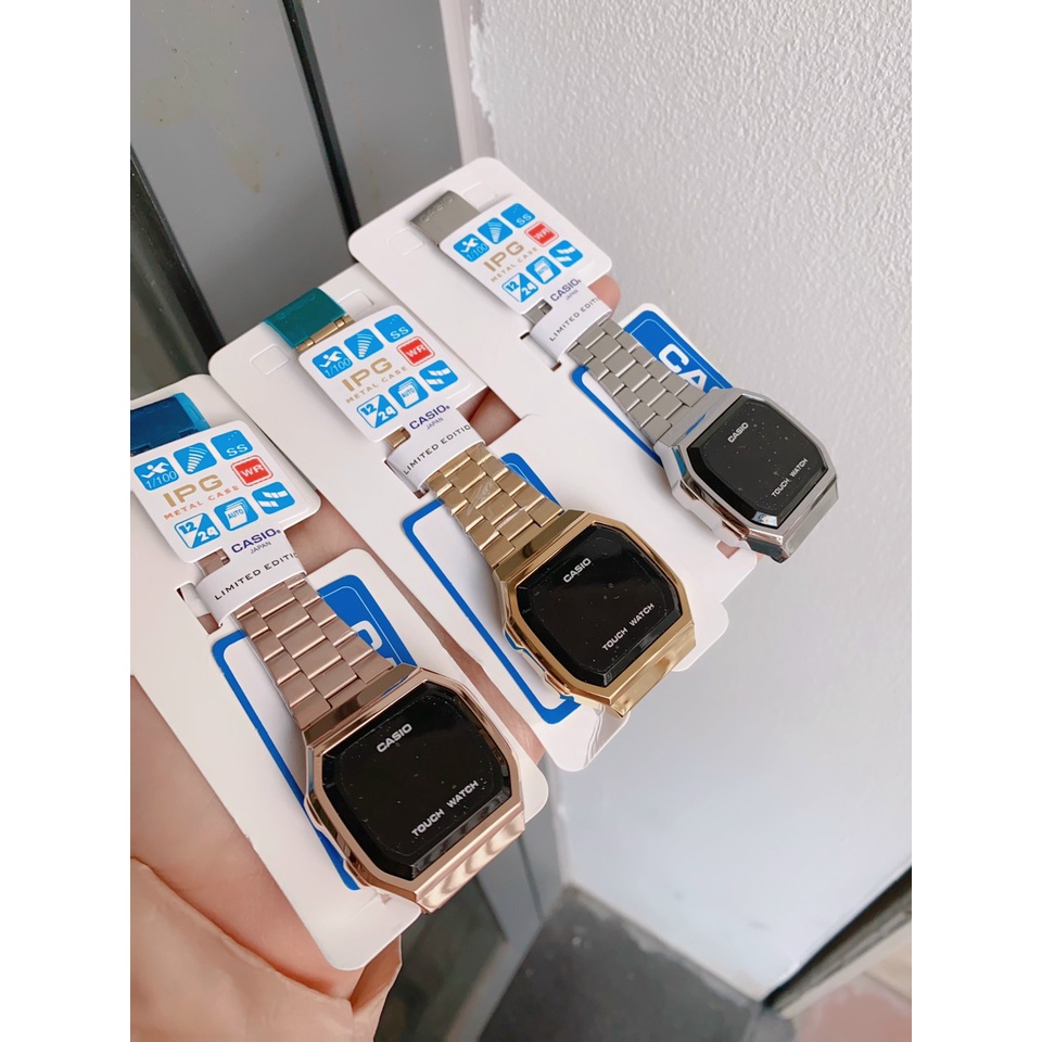 Đồng Hồ Nam Nữ Tráng Gương Led Cảm Ứng Cao Cấp Dây Thép Sang Trọng A51 - Meta W