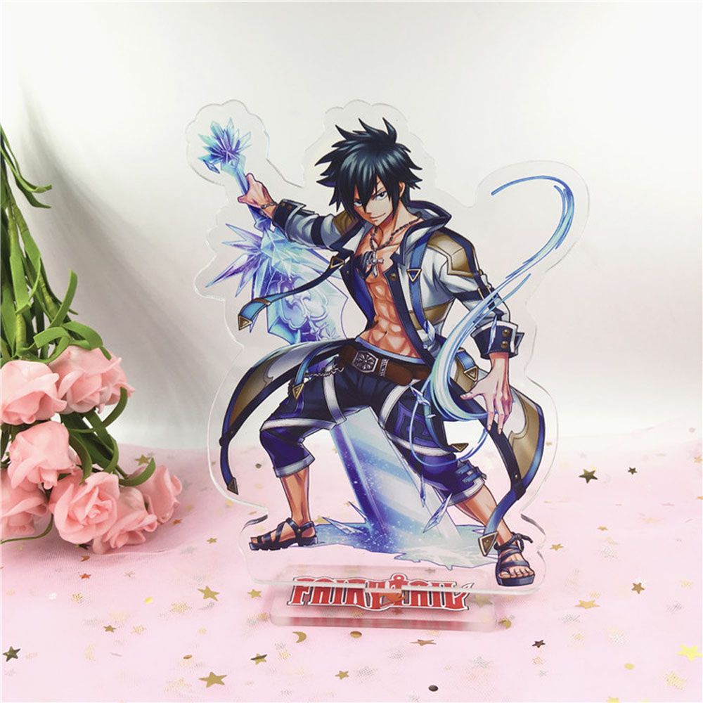 Mô hình nhân vật anime Fairy Tail làm từ acrylic có giá đỡ trưng bày