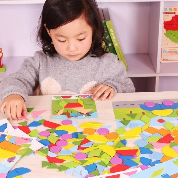 Đồ chơi xếp hình tangram trí tuệ trẻ em bé trai 3-4-6 tuổi gái mẫu giáo lắp ráp khối xây dựng