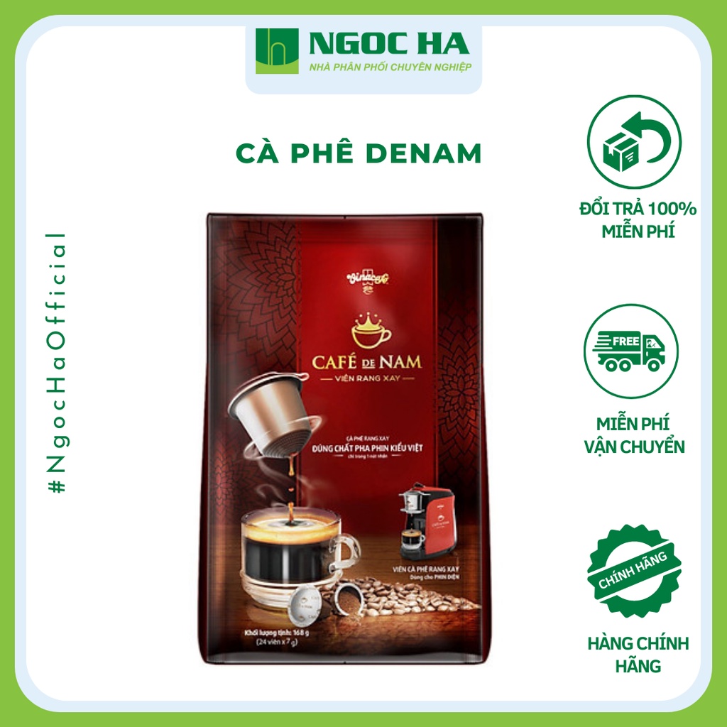 Cafe rang xay viên nén vinacafe DENAM
