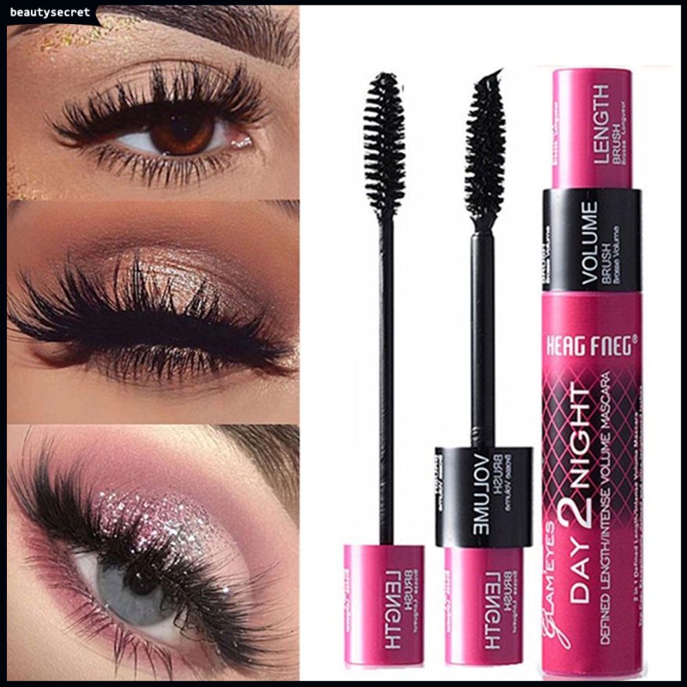 Mascara 2 trong 1 chống thấm nước và mồ hôi trang điểm dày cong tự nhiên 4D
