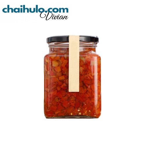 Hũ Thủy Tinh Vuông Nhiều Dung Tích, Nắp Thiếc Đen, Vàng Đựng Đồ Thực Phẩm Dày Dặn, Tiện Lợi