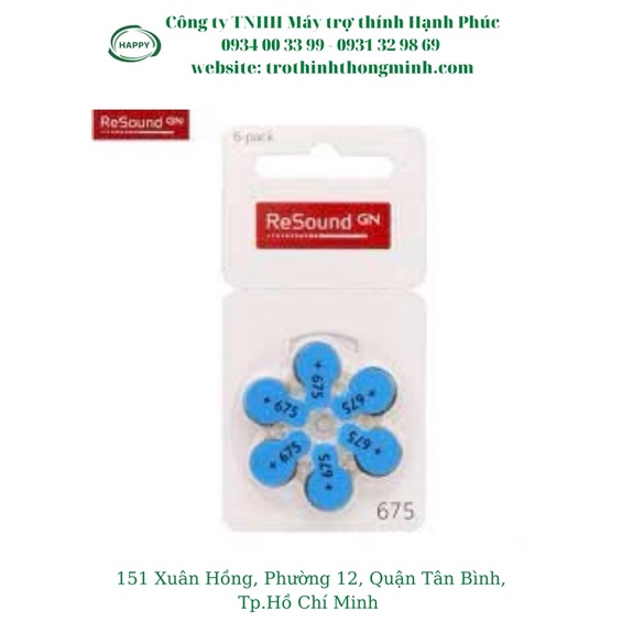 PIN MÁY TRỢ THÍNH SIZE 675 RESOUND - CAM KẾT CHÍNH HÃNG ĐỨC