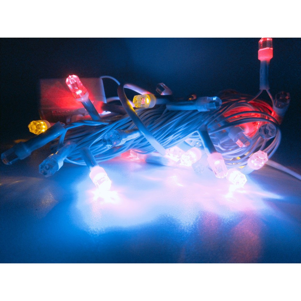 Dây Led chớp lục giác đủ màu nhỏ dài 8m, siêu bền, siêu đẹp, trang trí.