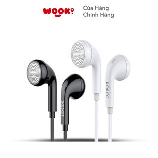 Tai Nghe Có Dây Nhét Tai ROBOT RE601 Âm Thanh Sắc Nét Nghe Nhạc Đàm Thoại Cổng Kết Nối 3.5mm Hàng Chính Hãng