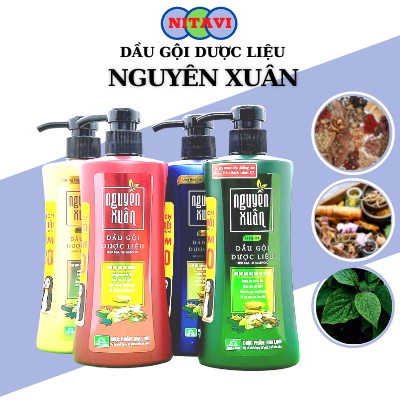 Dầu gội dược liệu Thảo dược Nguyên Xuân, hết gàu, giảm ngừa tóc hư tổn