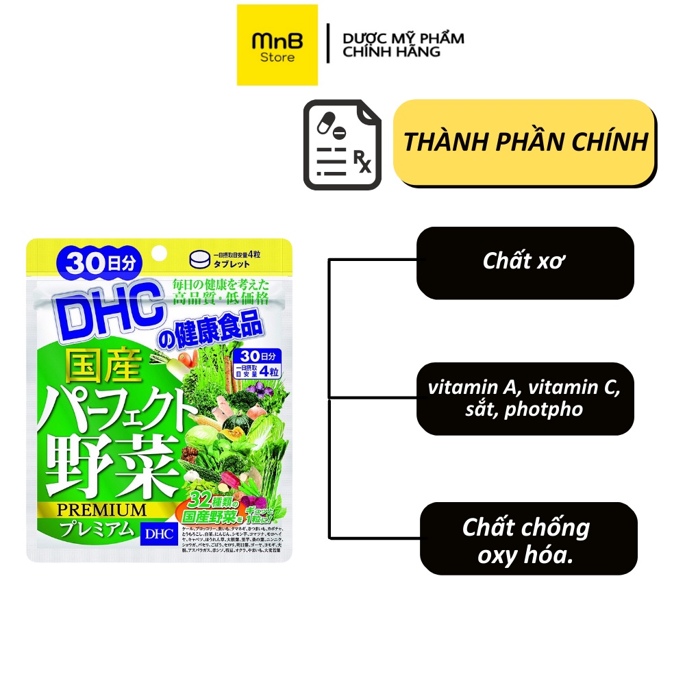Viên uống rau củ DHC Perfect Vegetable - Premium Japanese Harvest
