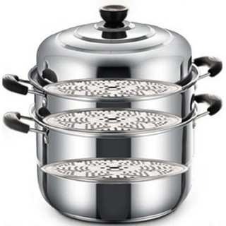 Nồi hấp 3 tầng inox 28cm
