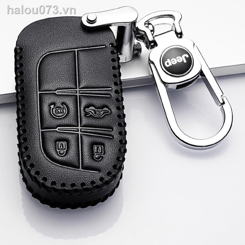 ▫☑✿Ready stock✿  Car key chain JEEP leather key cover guide free Everbright Commander key case buckle high-end Jeep car