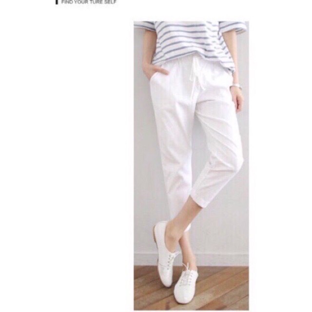 Quần baggy dáng lỡ chất đũi 3 màu