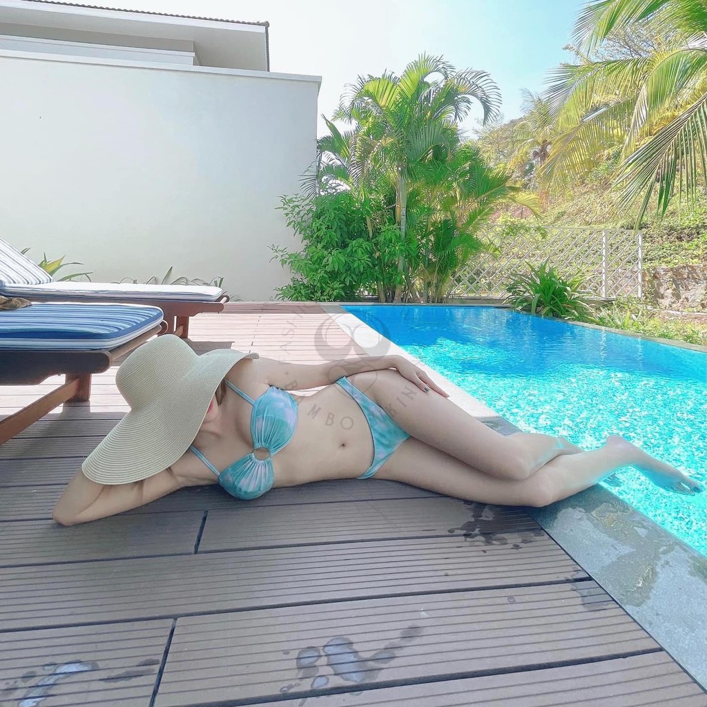 BIKINI HAI DÂY KHOEN NGỰC KÈM KHĂN,Bikini sexy bambo | BigBuy360 - bigbuy360.vn