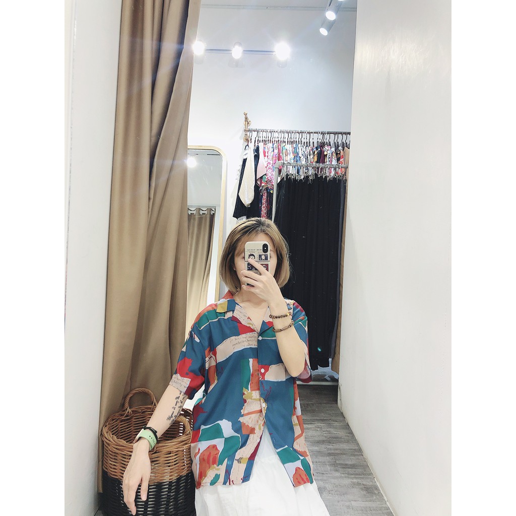 Sơ mi Khối Màu Xanh Đỏ | 11 HIN