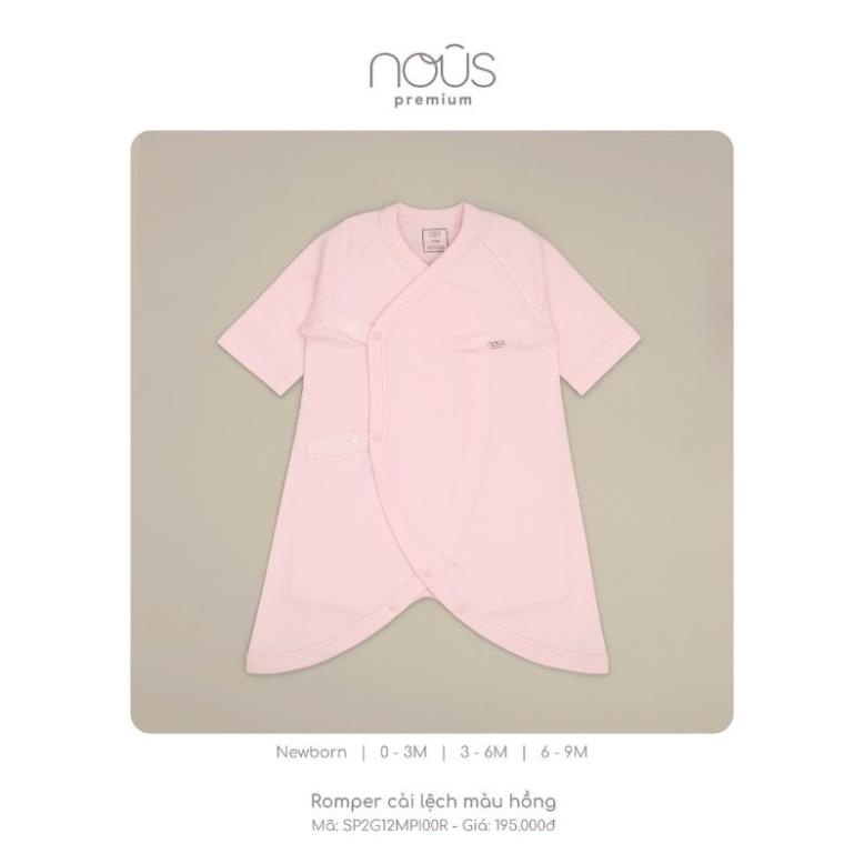 Bộ Romper Cài Lệch Trắng Hồng Xanh Cao cấp - Nous Premium Dòng Sản Phẩm Cao Cấp - Size từ NB-9M