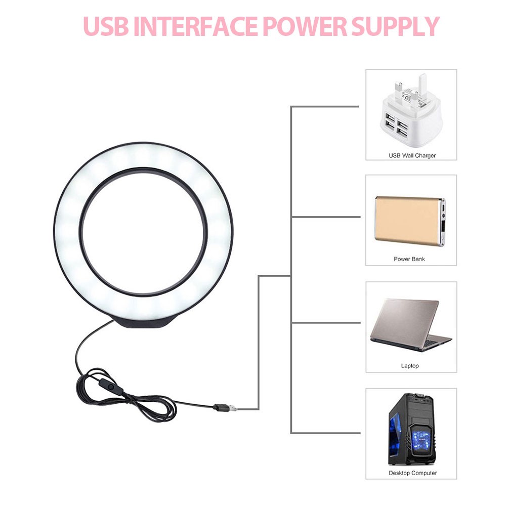 PULUZ Đèn Led Tròn Chụp Ảnh Có Usb 4.7 Inch 12cm