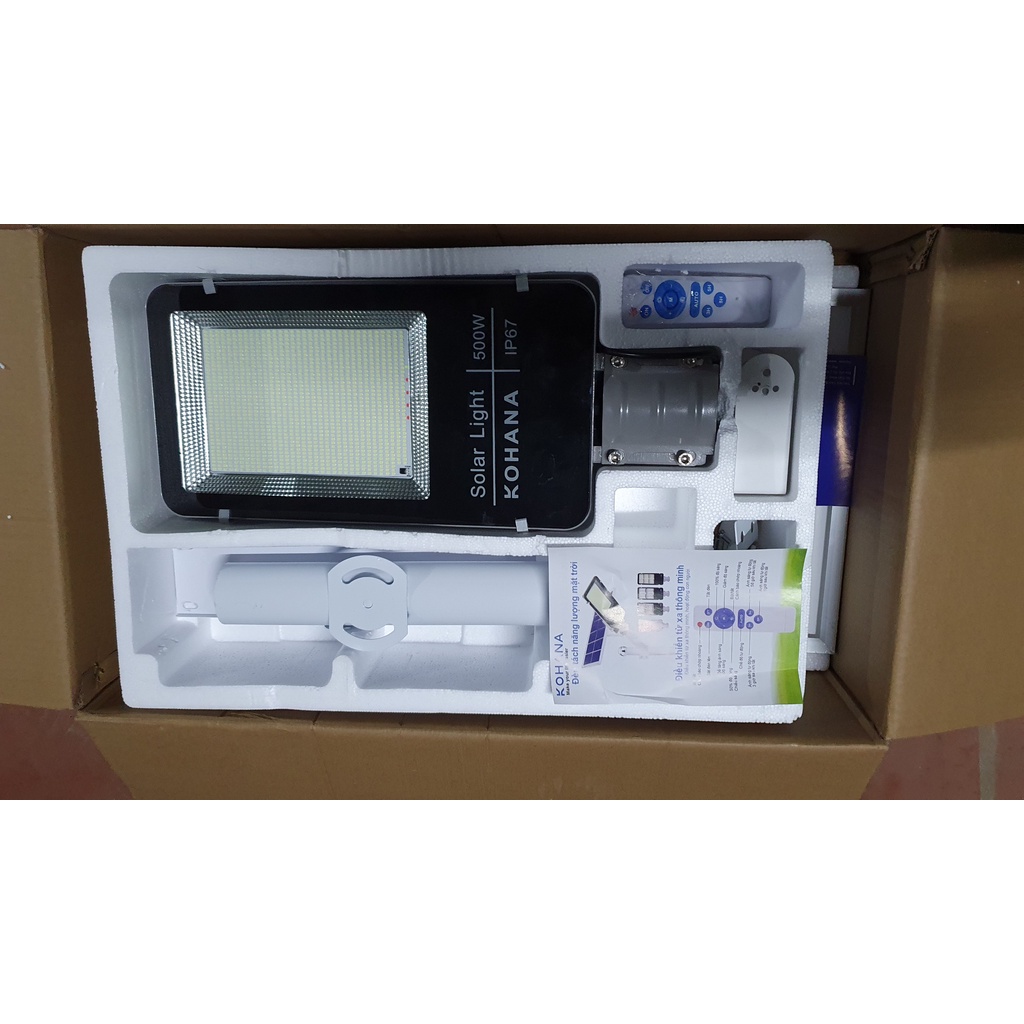 Đèn năng lượng mặt trời 500W, loại bàn chải,thương hiệu kohana