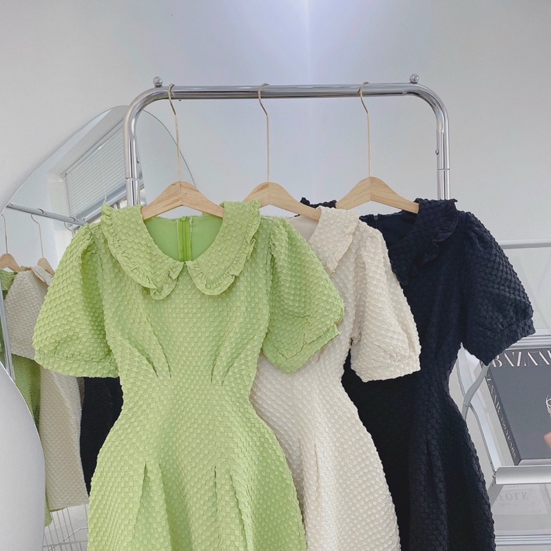 ĐẦM XỐP CỔ SEN TAY BÚP 3M✨