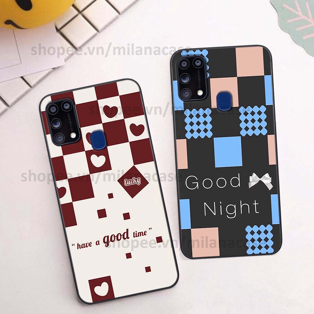 Ốp Samsung M31 caro họa tiết nhiều màu sắc siêu đẹp thời trang cá tính