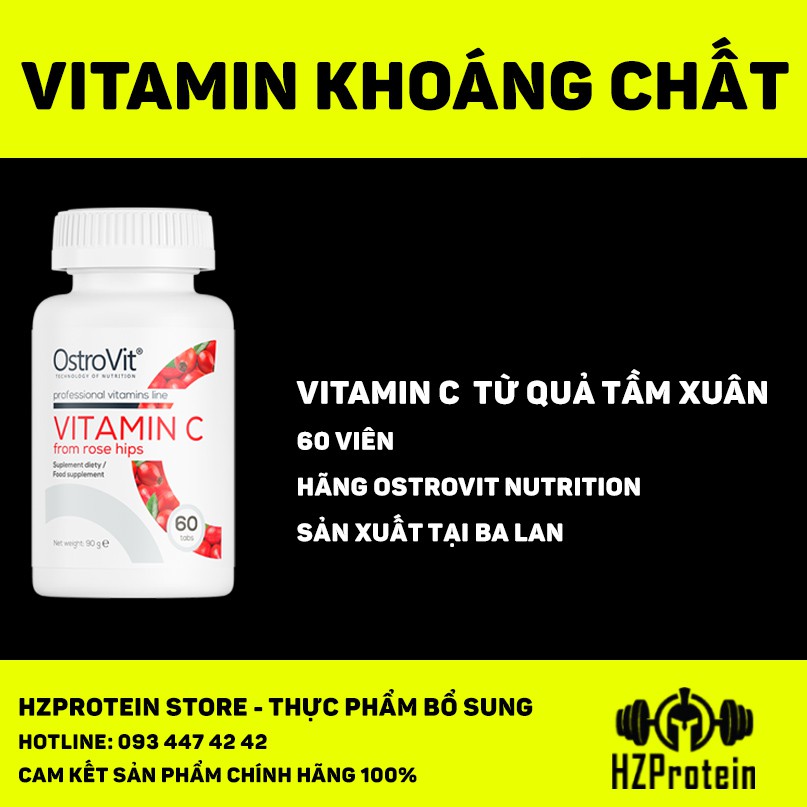 OSTROVIT VITAMIN C - CHIẾT XUẤT TỪ QUẢ TẦM XUÂN (60 VIÊN) - Vitamins |  BiBiOne.vn