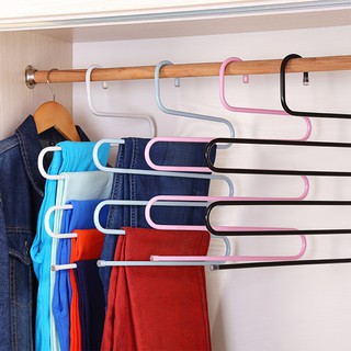 Móc phơi quần áo 5 tầng hình chữ S tiết kiệm diện tích