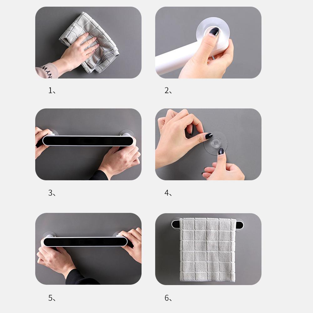 Giá Đỡ Cuộn Khăn Giấy Tự Dính Không Đục Lỗ Sắp Xếp Gọn Gàng Cho Nhà Bếp Nhà Tắm