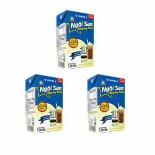 Combo 3 hộp SỮA ĐẶC NGÔI SAO PHƯƠNG NAM XANH BIỂN - HỘP GIẤY 1284G